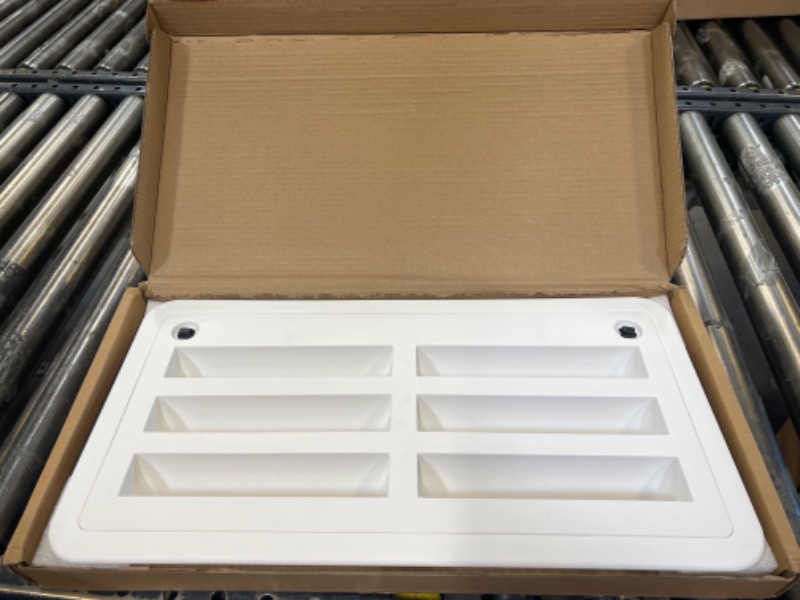 Photo 1 of Leisure Coachworks RV 20" Refrigerator Upper/Lower Side Wall Vent with Mesh Insect Screens for Campers Trailers, 3109492.003 Compatible (White)