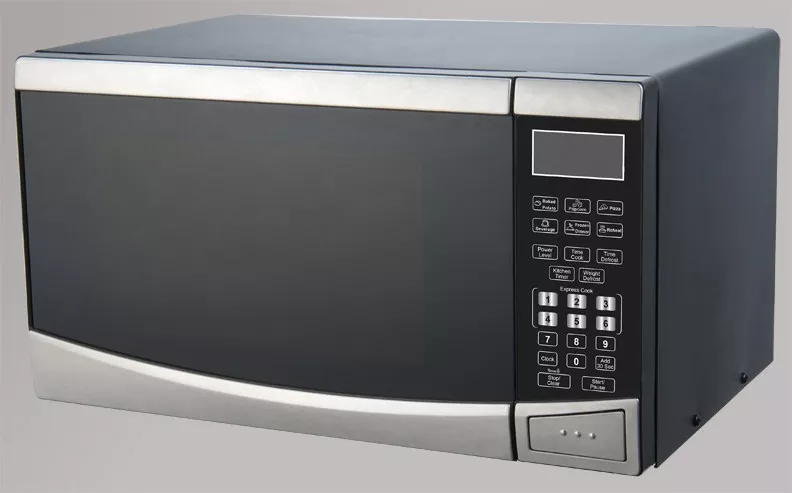 Photo 1 of Avanti MT09V3S Microwave Oven 900-Watts Compact with 10 Power Levels and 6 Pre Cooking Settings, Speed Defrost, Electronic Control Panel and Glass Turntable, 0.9 cubic feet, Stainless Steel