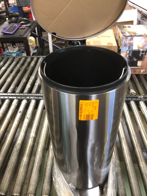 Photo 2 of 8 Gal. Stainless Steel Round Step-On Trash Can
