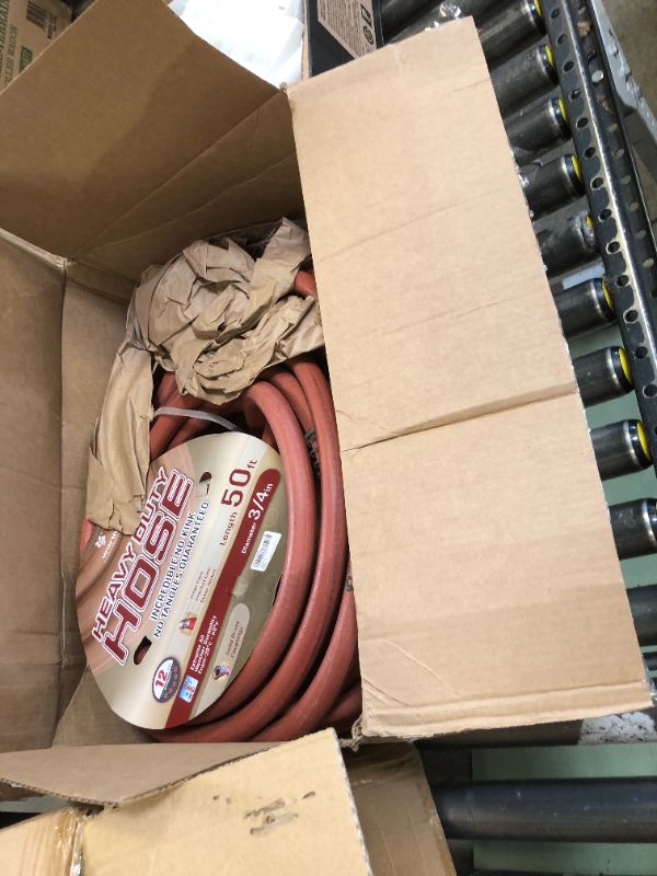 Photo 2 of Solution4Patio Homes Garden Hose Red Kink Free 3/4 in. x 50 ft. Commercial Hose, No Leaking, Heavy Duty, Brass Fittings 12 Year Warranty, No DOP, Environmental-Friendly