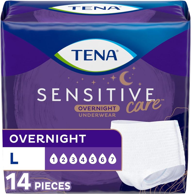 Photo 1 of Tena Intimates Incontinence Overnight Underwear for Women, Size Large, 14 ct

