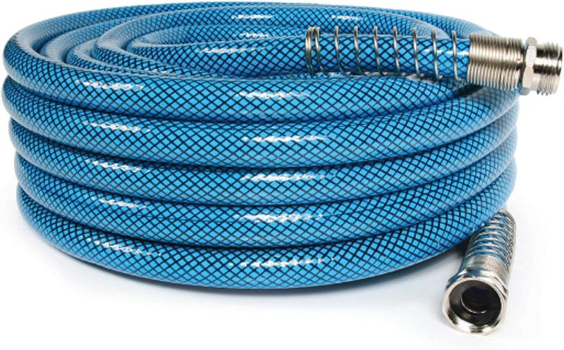 Photo 1 of Camco TastePURE 50-Ft Premium Water Hose - RV Drinking Water Hose Contains No Lead, No BPA & No Phthalate - Ultra Flexible Design w/Diamond-Hatch Reinforcement - 5/8” ID, Made in the USA (21009)
