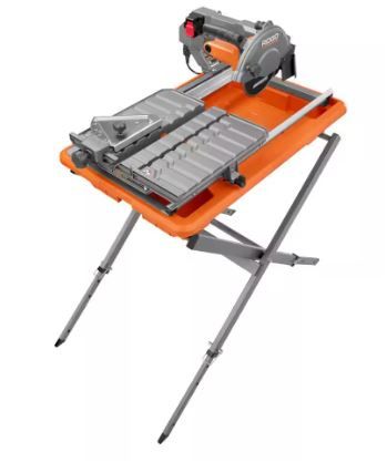 Photo 1 of 9-Amp 7 in. Blade Corded Wet Tile Saw with Stand
