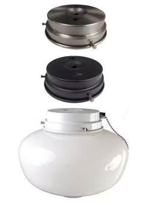 Photo 1 of 1-Light Multi-Finish Ceiling Fan Globe LED Light Kit
