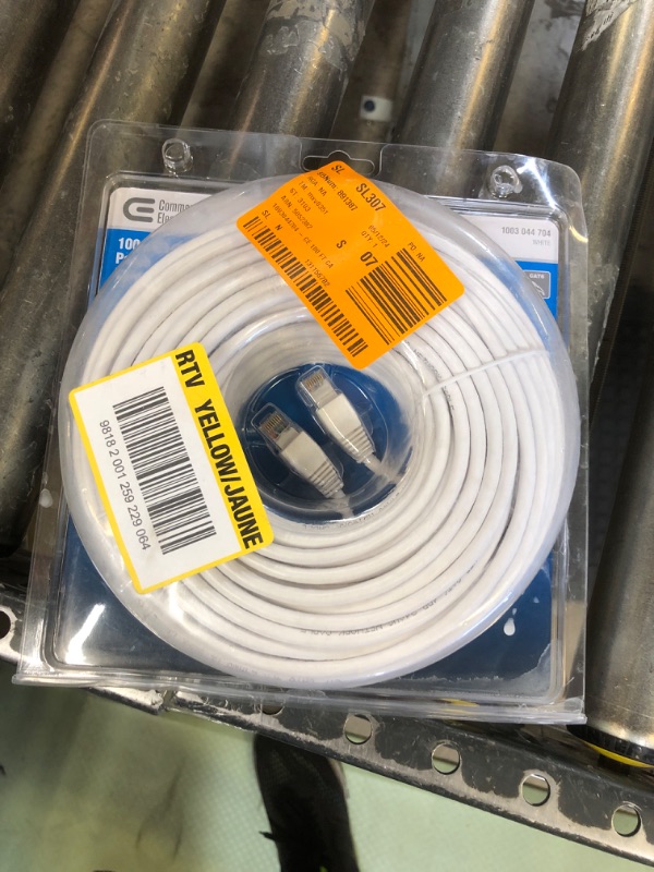 Photo 2 of 100 ft. CAT6 Ethernet Cable in White
