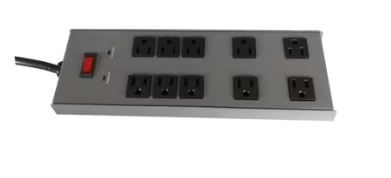 Photo 1 of 15 ft. 10-Outlet All Metal Surge Protector
