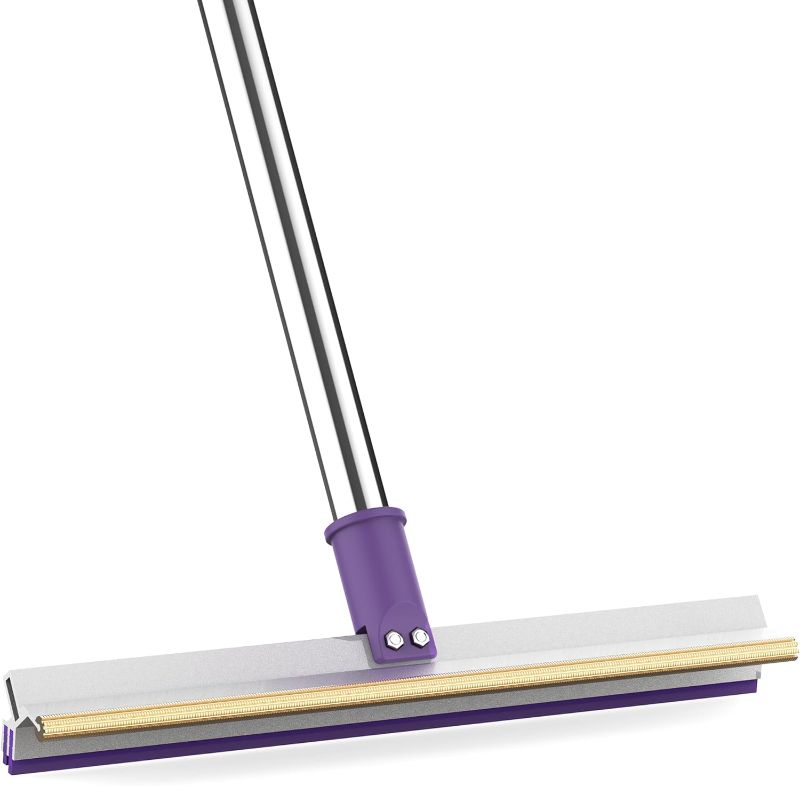 Photo 1 of Large Pet Hair Removal Broom,DELOMO Dual Pet Hair Rake- 52" Handle & Extendable Design,Adjustable Long Handle Sticky Mop for Low Pile Rugs Stairs, Carpet Brush Scraper Dog Cat Hair Remover Broom
