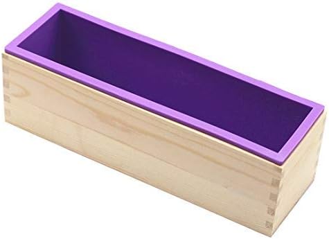 Photo 1 of Flexible Rectangular Soap Silicone Loaf Mold Wood Box for 42oz Soap Making Supplies ¡­
