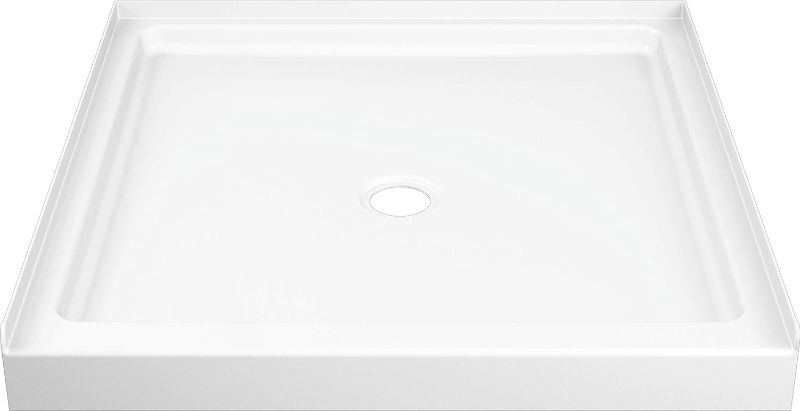 Photo 1 of Delta Faucet ProCrylic 36 x 36 Center-Drain Shower Base, High-Gloss White B78615-3636-WH
