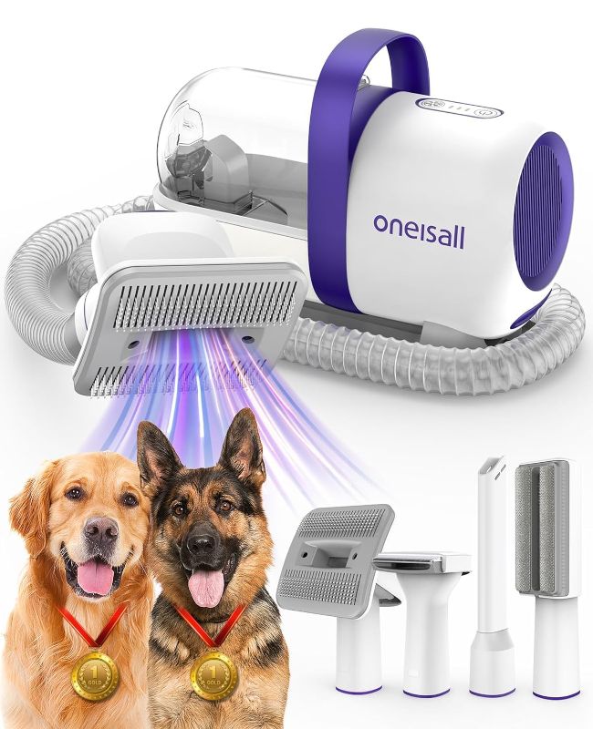 Photo 1 of oneisall Dog Vacuum Brush for Shedding Grooming/Low Noise Pet Grooming Vacuum for Thick and Undercoat, 1.5L Dust Cup Dog Grooming Vaccum for Shedding Pet Hair, Home Cleaning
