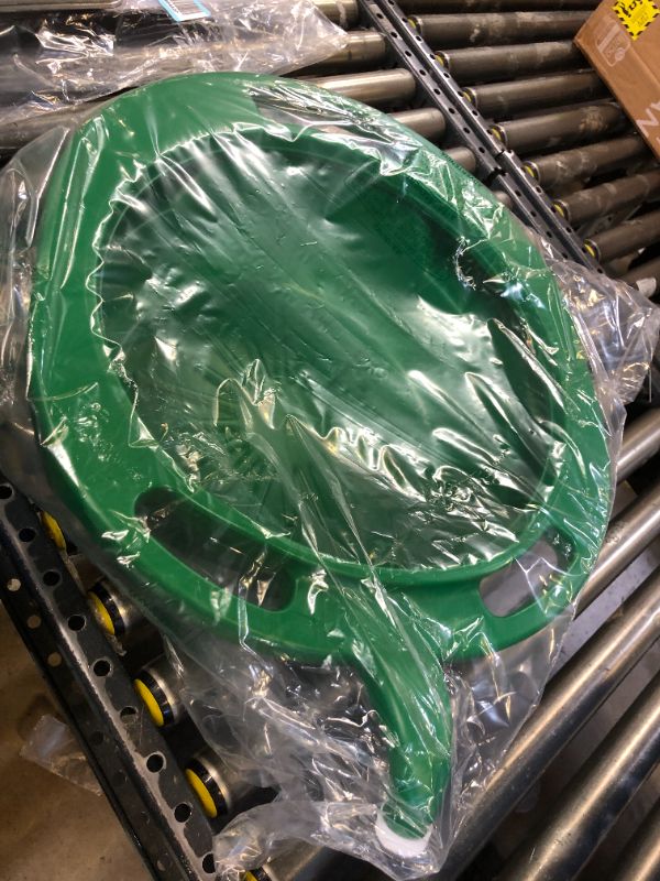 Photo 2 of Funnel King 32955 Green Oil/Coolant Drain Pan with E-Z Grip Handle and Pour Spout - 4 Gallon, Height 5 1/2", Made in USA, Green Green 16 Quart