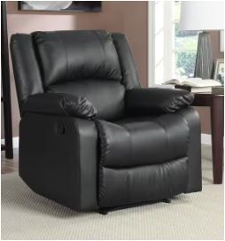 Photo 1 of Preston 38 in. Width Black Faux Leather 1 Position Recliner
by
Relax A Lounger