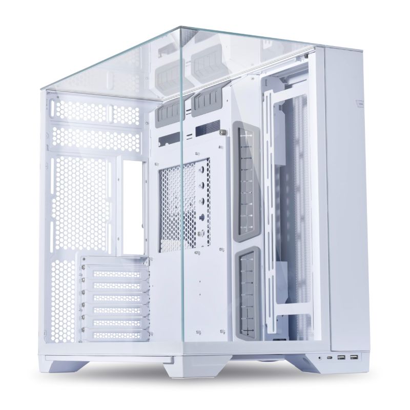 Photo 1 of Lian Li O11 Vision White Aluminum/Steel/Tempered Glass ATX Mid Tower Computer Case White - O11VW.US O11 Vision White Computer Case