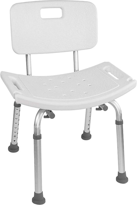 Photo 1 of Vaunn Tool-Free Assembly Adjustable Shower Chair Spa Bathtub Seat Bench with Removable Back
