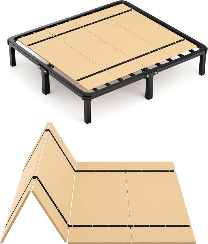 Photo 1 of Foldable Box Spring, Bunkie Board, Bed Support Slats, Bed Boards for Under, Twin (60x30)