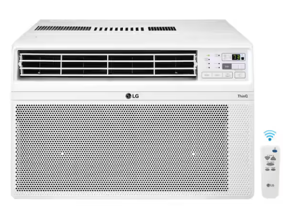 Photo 1 of 10,000 BTU 115V Window Air Conditioner Cools 450 sq. ft. with Wi-Fi, Remote and in White
