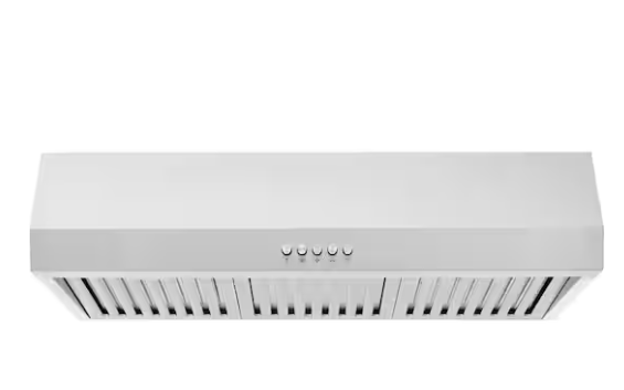 Photo 1 of Sarela 30 in. W x 7 in. H 500CFM Convertible Under Cabinet Range Hood in Stainless Steel with LED Lights and Filter
