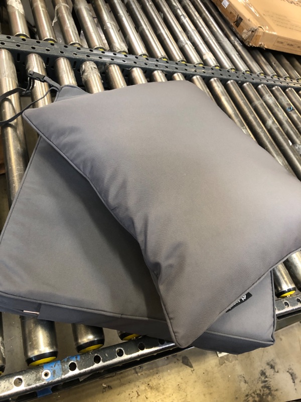 Photo 1 of Favoyard Dark Gray Patio Seat Cushion and Pillow 