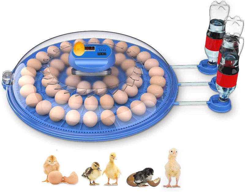 Photo 1 of HOWUXZO 52Chicken Egg Incubator Incubator with Temperature Display, incubators for Hatching Eggs, 360 Degree View,for Hatching Chickens for Chicken, Ducks, Birds More… 52 Eggs