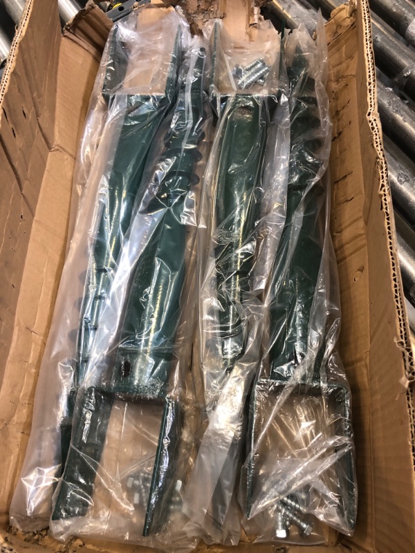 Photo 1 of No Dig Ground Screw Anchor Spike – U Shaped Post Stake for Mailbox and Fence, Includes Lag Bolts & Rebar, Fits Standard 4x4 (3.5" X 3.5" Inch) Post. 2