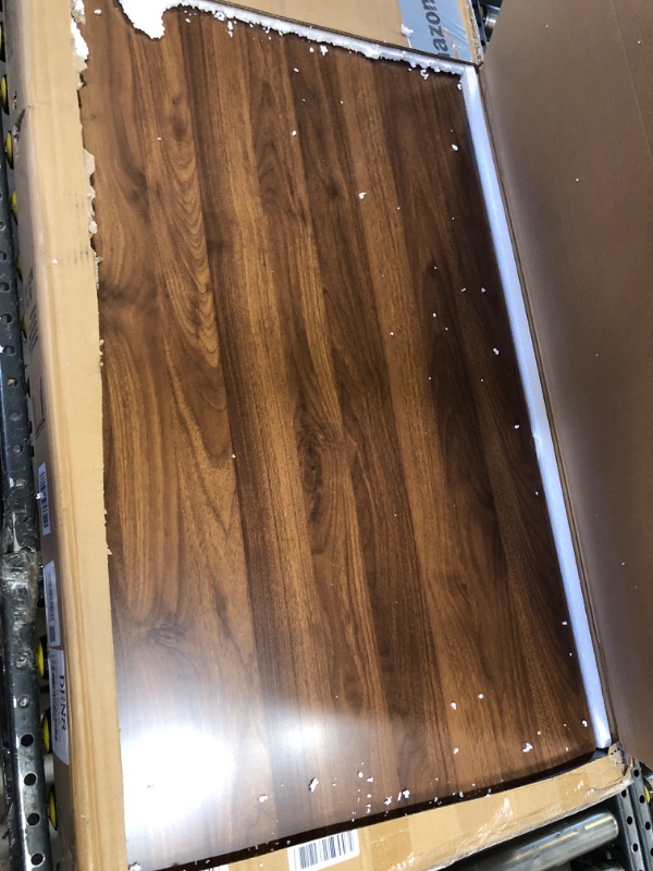 Photo 1 of Yomony 43.3" Wooden Dining Table, Rectangular Kitchen Table, Computer Desk, Easy Assembly Office Desk (Espresso, 43.3" W x 23.6" D x 30" H) Espresso 43.3 in/ 110cm