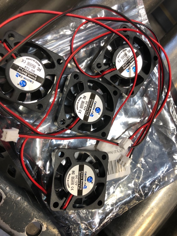 Photo 1 of 4PCS 3D Printer Cooling Fan, 40mm x 40mm x 10mm Oil Bearing Turbo Cooling Fan 