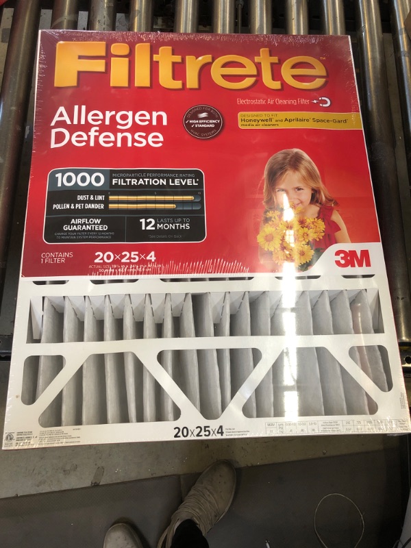 Photo 2 of 3M COMPANY NADP03-4IN-4 Ultra Allergen Filter, 1 Count (Pack of 1)