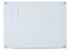 Photo 1 of Audio-Visual Direct Magnetic White Glass Dry-Erase Board Set 35 1/2 x 47 1/4 Inches