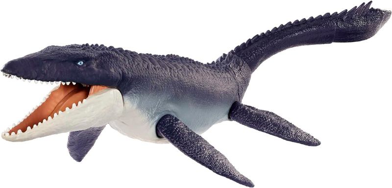 Photo 1 of Mattel Jurassic World Dominion Mosasaurus Dinosaur Action Figure, 29-in Long Toy with Movable JointsPlus Downloadable App & AR