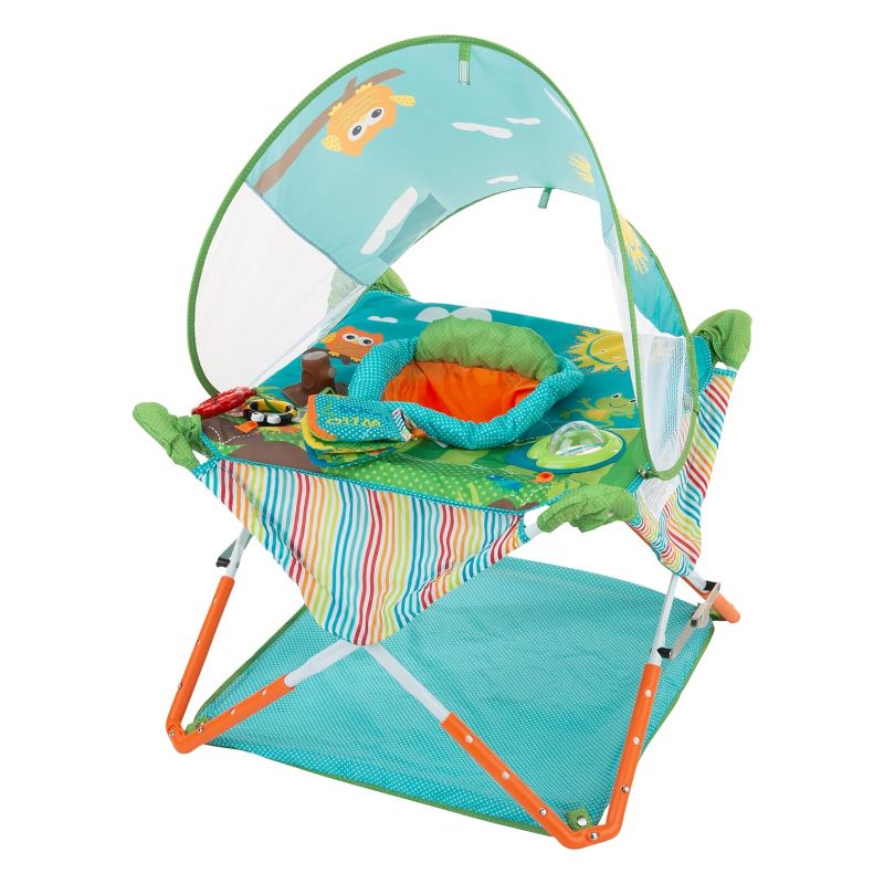 Photo 1 of Summer Infant Pop 'N Jump Portable Baby Activity Center, Indoor Outdoor Use, Lightweight, Carrying Bag, Canopy, 6-12 months