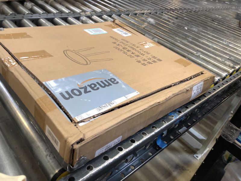 Photo 1 of LITA Log Desktop Round Side End Table, Nightstand/Small Tables, Indoor Outdoor Round Side Table, Wooden Tray Table with Black Metal Stand End Table for Living Room Bedroom Office Small Spaces (L) Wood Large