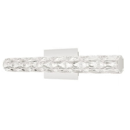 Photo 1 of Keighley 24 Chrome Integrated LED Bathroom Vanity Light Bar with Crystal Shade
