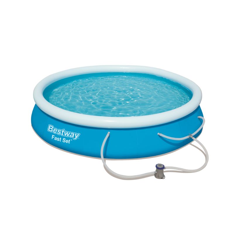 Photo 1 of Bestway - Fast Set Outdoor Swimming Pool Set 12 Feet X 30 Inches (Includes Pool & Filter Pump)
