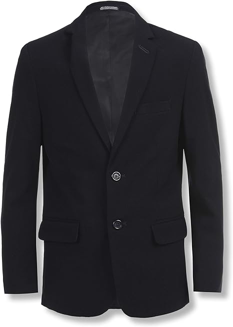 Photo 1 of Calvin Klein Boys' Bi-Stretch Blazer Suit Jacket, 2-Button Single Breasted Closure, Buttoned Cuffs & Front Flap Pockets
