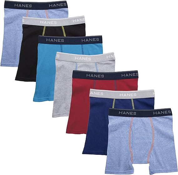 Photo 1 of Hanes Boys' and Toddler Comfort Flex Waistband Boxer Briefs 7 pack L 