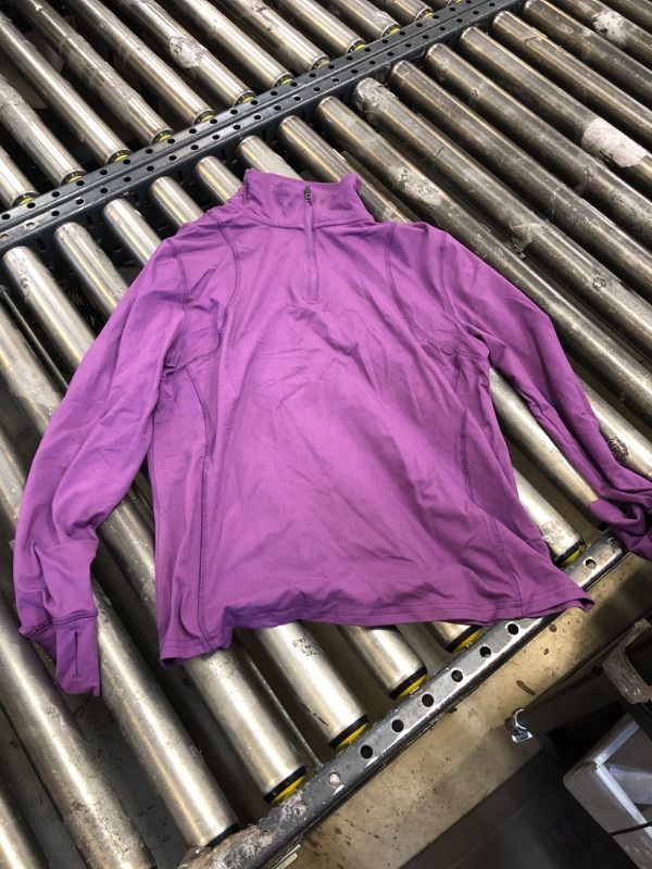 Photo 1 of Fit Essentials Women's Luxe 1/4 Zip Top, Purple, XL
