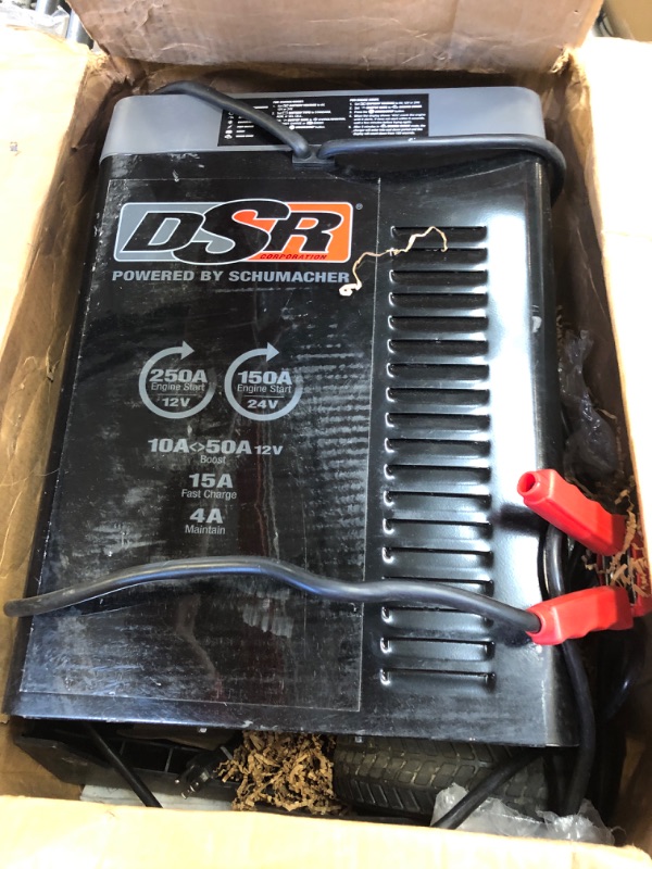 Photo 2 of *PARTS ONLY* Schumacher DSR123 DSR ProSeries Fully Automatic Battery Charger with Engine Starter and Maintainer - 250 Peak Amps, 50A Quick Boost, 12V/24V - for Automotive Shop/Dealer Use