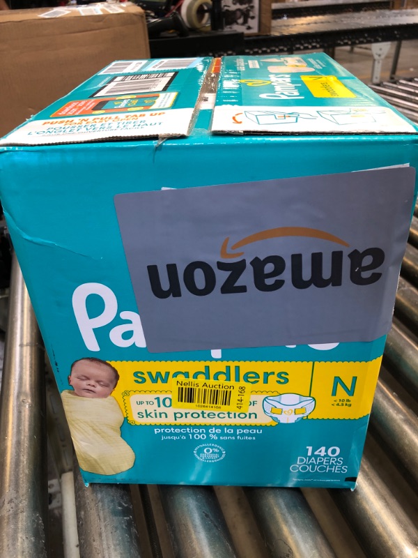 Photo 1 of Pampers Swaddlers Newborn Diapers - Size 0, 140 Count, Ultra Soft Disposable Baby Diapers Newborn 140