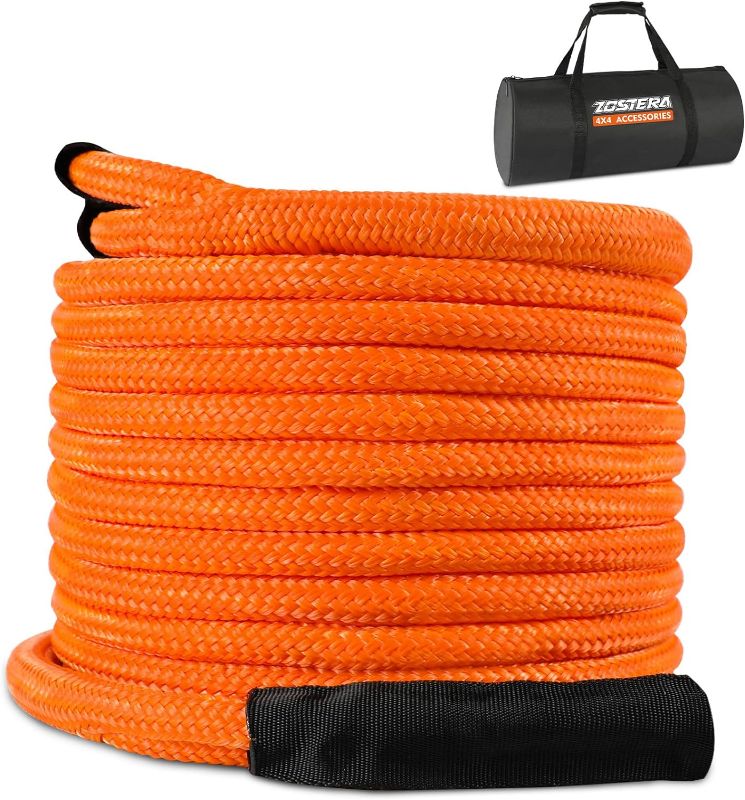 Photo 1 of Kinetic Recovery Tow Rope 1/2 in x 30 FT 10500 lbs Heavy-Duty Offroad Snatch Strap, Vehicle Orange Recovery kit for ATV UTV Snowmobile
