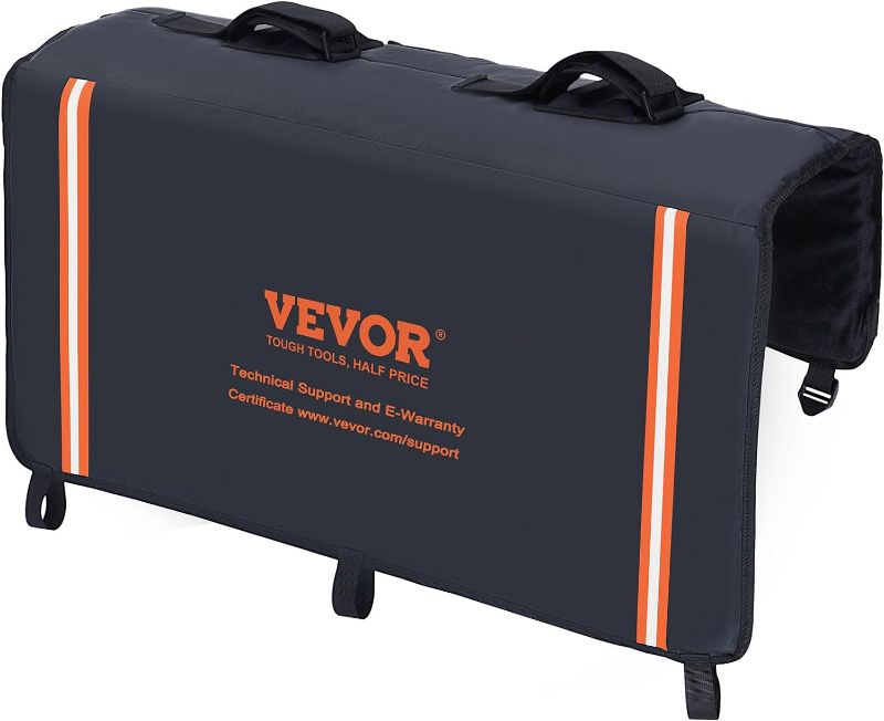 Photo 1 of VEVOR Upgraded Tailgate Bike Pad - Tailgate Protection Cover for Mountain Bike on Most Full-Size Trucks, with Reflective Strips and Tool Pockets
