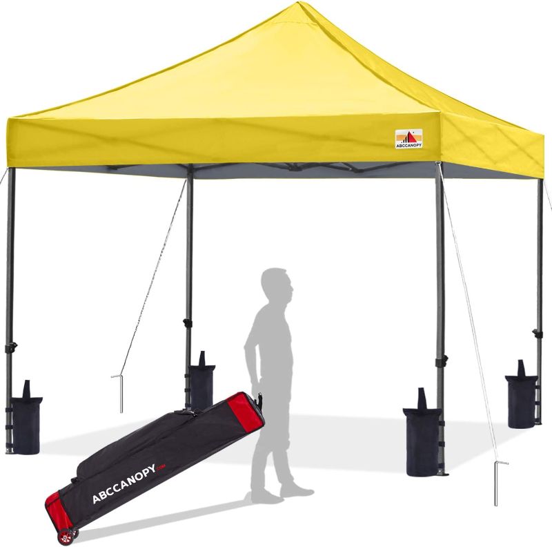 Photo 1 of ABCCANOPY Patio Pop Up Canopy Tent 10x10 Commercial-Series (Yellow)
