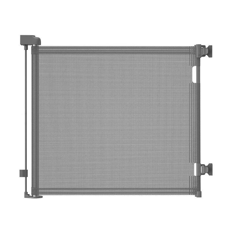 Photo 1 of Perma Child Safety Indoor/Outdoor Retractable Baby Gate 33" Tall, Extends to 55" Wide, Gray