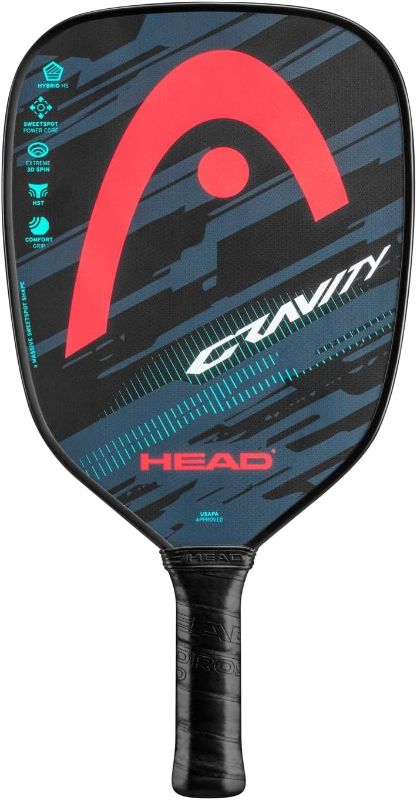 Photo 1 of HEAD Graphite Pickleball Paddle - Gravity Paddle with Sweetspot Power Core & Comfort Grip

