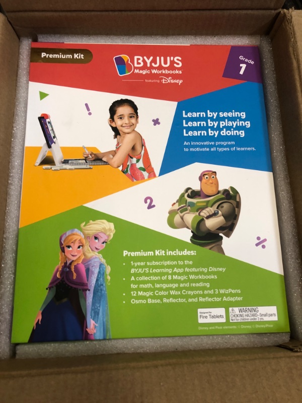 Photo 2 of BYJU’S Learning: Disney, 1st Grade Premium Edition (App + 8 Workbooks) Ages 5-7, Featuring Disney & Pixar Characters - Learn Reading, Addition/Subtraction, Writing & Phonics - Osmo Fire base included Fire Tablet 1st Grade