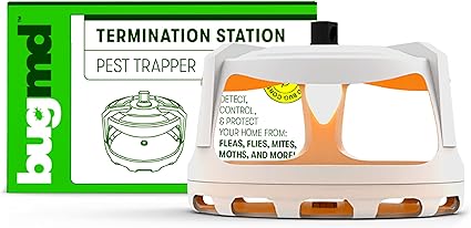 Photo 1 of BugMD Termination Station Pest Trapper - Flea Trap with Light and Refills, Sticky Trap for Ants, Cockroaches, Tick and Flea, Bug Catcher, Roach Trap

