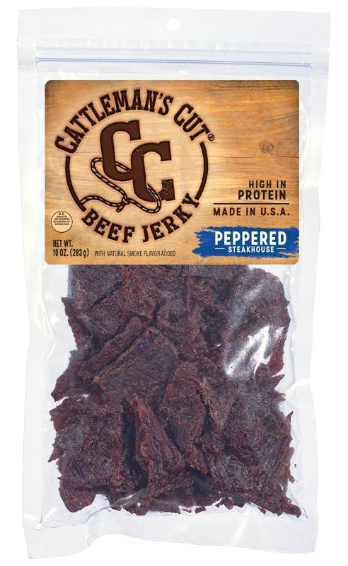Photo 1 of Cattleman's Cut Peppered Steakhouse Beef Jerky, 10 Ounce EXP 22/NOV/2024
