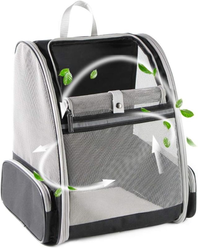 Photo 1 of Texsens Innovative Traveler Bubble Backpack Pet Carriers for Cats and Dogs (Black)
