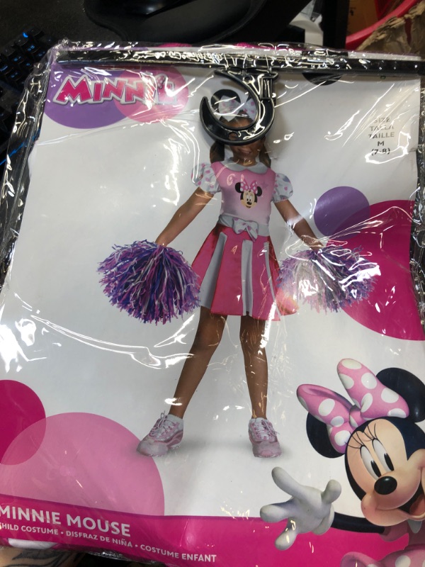 Photo 2 of Disney Minnie Mouse Cheerleader Girls' Costume M (7-8)