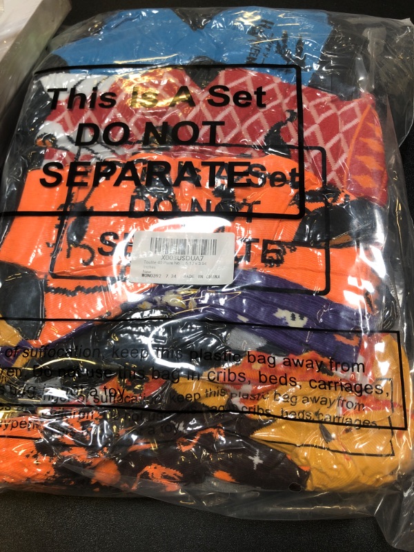 Photo 1 of Toulite 40 Pairs Halloween Socks Bulk Colorful Crew Novelty Socks Calf Cute Stockings for Kids Boys Girls Gift Halloween Party Supplies 6-10 Years, 5.91 x 2.76 Inches