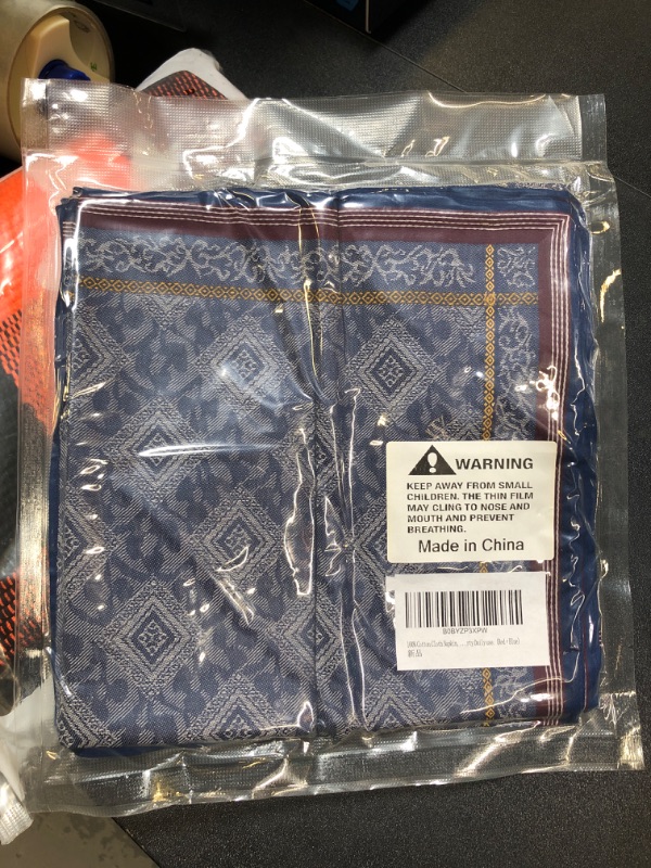 Photo 1 of 100% Cotton Cloth Napkin, Unique Elegant Pattern, 6 Pieces per Pack, Suitable for Wedding, Festival, Dinner Party Daily use. (Red + Blue)
